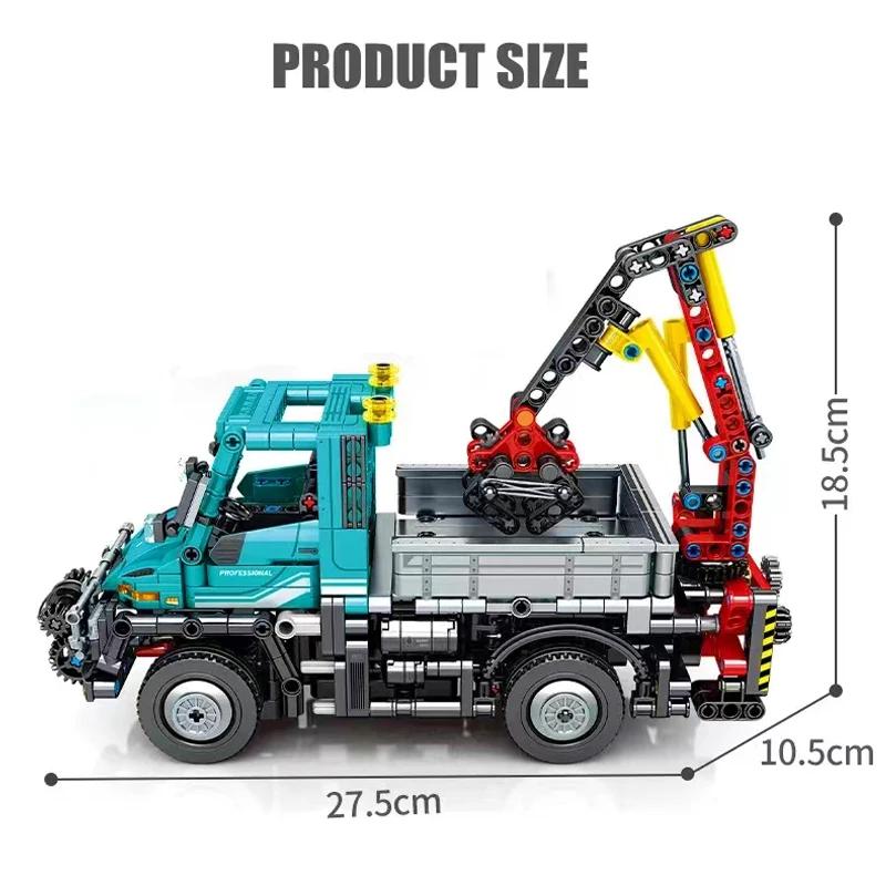 Techinical Mechanical Farm Engineering Car Building Blocks Unimog Truck Model Bricks Toys for Kids Birthday Gift