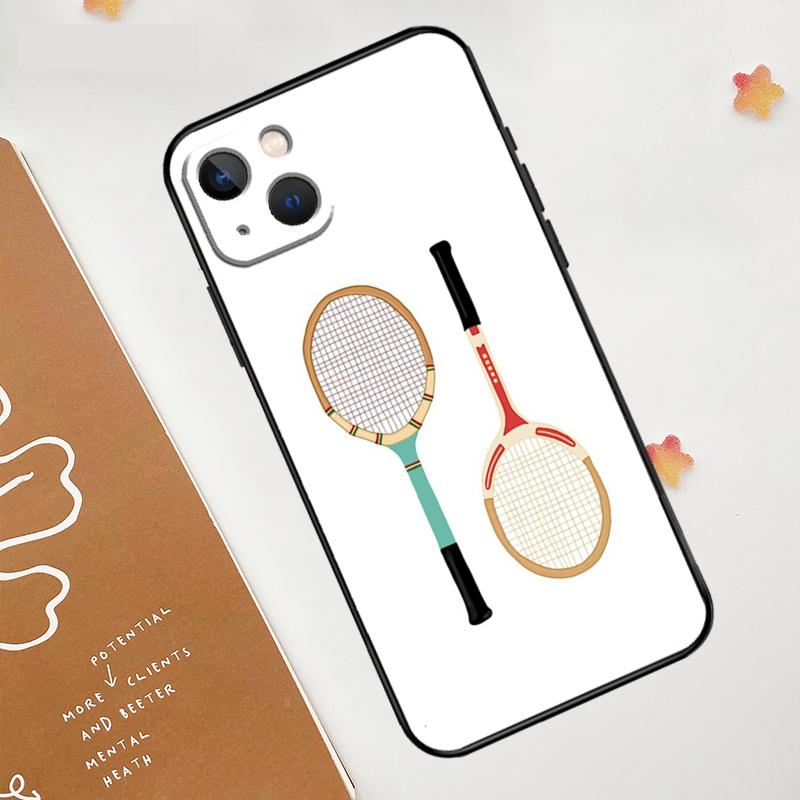 Tennis Ball Rackets Case For Apple iPhone 15 16 14 13 12 11 Pro Max Mini XR 15 16 Plus 16e Protective Cover