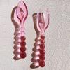 Glass Beads Pastry Glass Tableware Spoon Fork Creative Primary Color Pink Green Glass Spoon Spoon Household