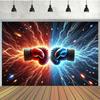 2D Plane 1-piece Boxing Glove Collision Photography Background Suitable for Birthdays Cake Tables