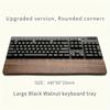 Solid Black Walnut Wrist Rest Anti-Slip Ergonomic Palm Rest Keyboards Space-Saving Durable Design for Office Gaming & Long Typing Sessions 44/36cm