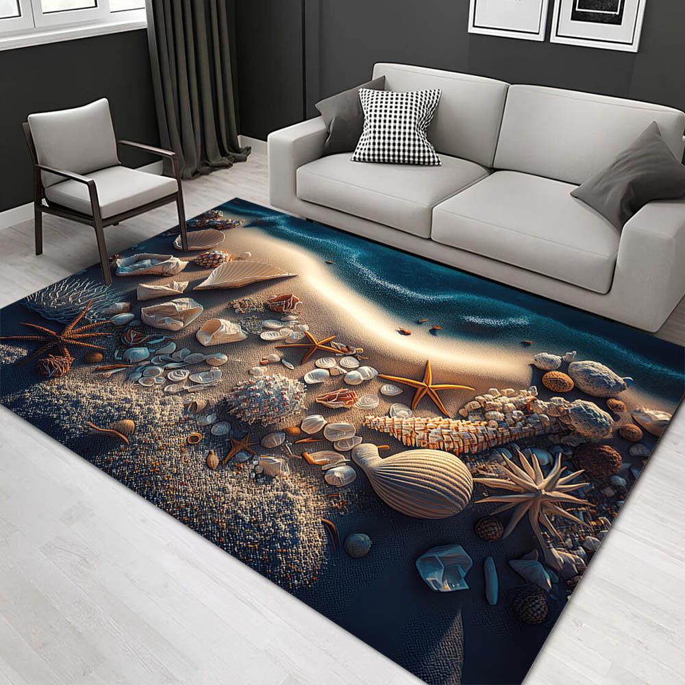 

1pc 1320029866Pattern Carpet, Area Rug For Living Room Bedroom Room Bed Chair Laundry Entryway Corridor Yard Non-slip Outdoor Camping Rug Fl 60cm by 90cm