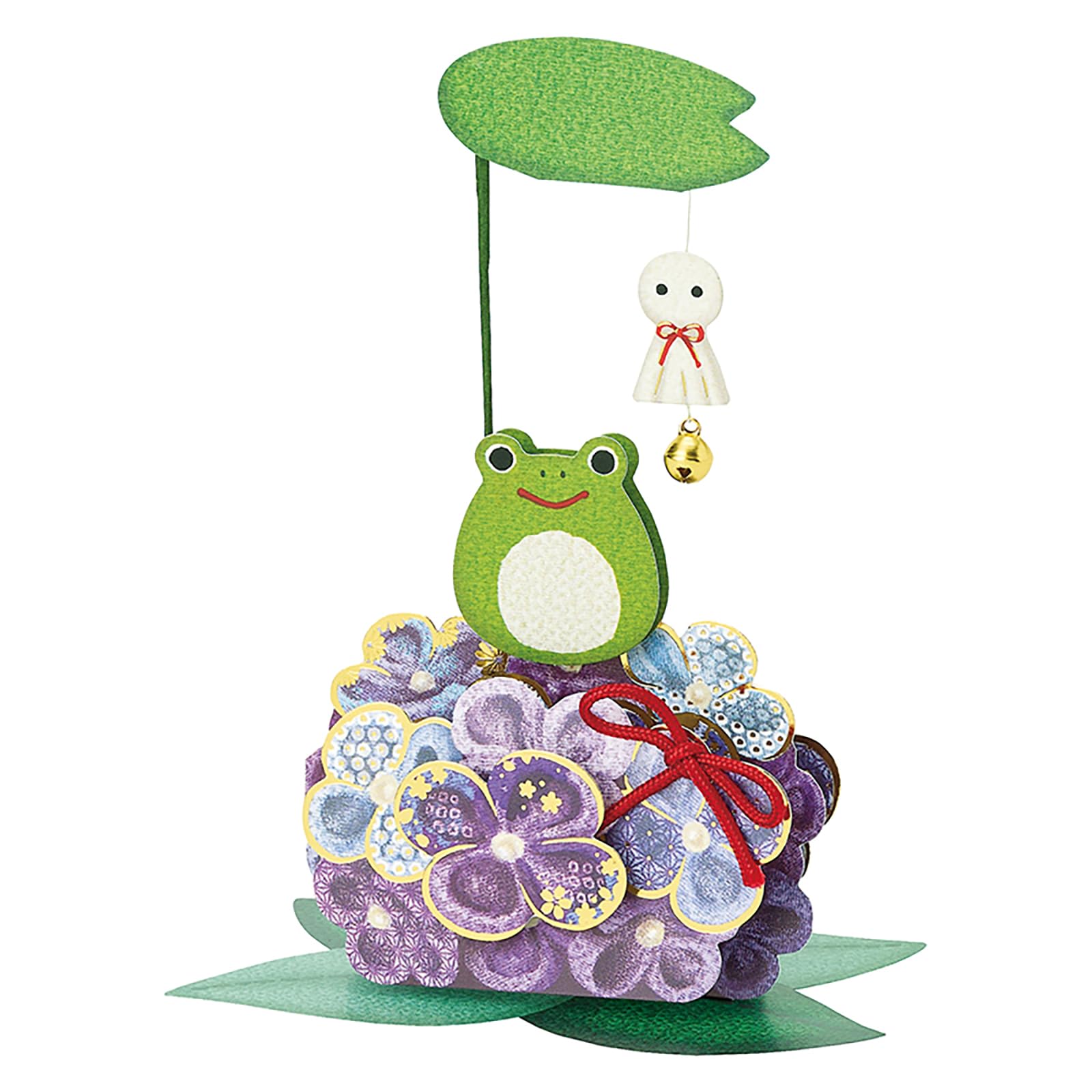 Sanrio Message Early Frog on a JES 830330 Card, Summer, Hydrangea, 2-6,