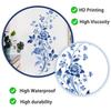 Blue Peony Flower Self Adhesive Removable Wall Sticker for Living Room Bedroom Hallway Home Decor