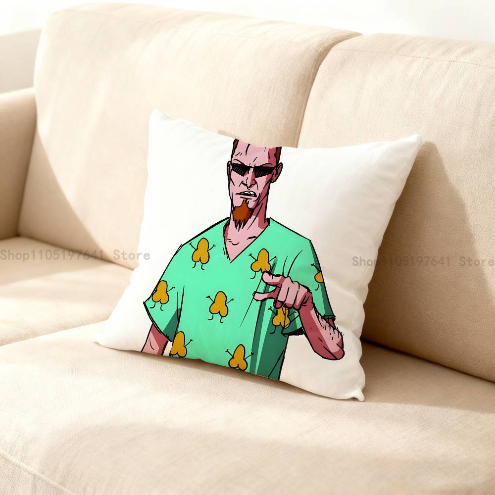 The P-Postal D-Dude Customizable Anime Celebrity Merchandise All-Match Printed Pillow Case Sofa Office Room Decoration Protector