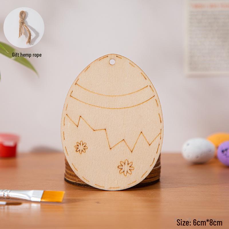 Handbemalte Ostereier-Anhänger aus Holz zur Kindergartendekoration.