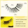 Natural Whole Cat Eye Eyelashes, Chemical Fiber Transparent Stems 10 Pairs of Yellow Tray Half Eyelashes