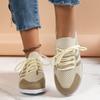 New Spring and Autumn Women's Flying Woven Mesh Casual Flat-soled Single Shoes Lightweight Women's Shoes