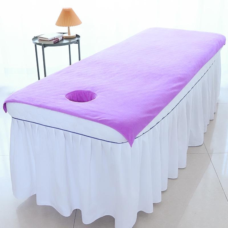 Custom Logo Beauty Salon Massage Bedspread with Face Hole