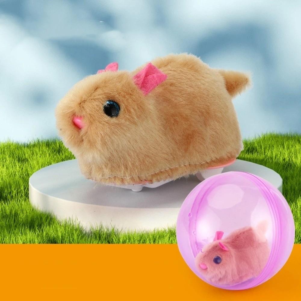 Built-in Plush Animal Interactive Cat Toy Transparent Hamster Chasing Ball  Training