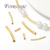 30/60PCS 18K Gold Plated Tubes For Jewelry,Spacer Beads,Separators For Bracelets,Tube Beads,DIY Jewelry Making Accessories