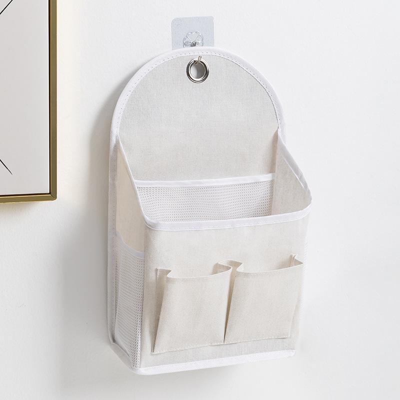Wall Hanging Bag Student Dormitory Stationery Sundries Storage Bag Fabric Multipurpose Door Hanging Basket Wardrobe Organizer бежевый 1970₽