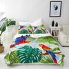 Parrot Duvet Cover Set Soft Comforter Cover Tropical Parrot Floral Print Pattern 2 Piece Bedding Set With Pillowcase All Season