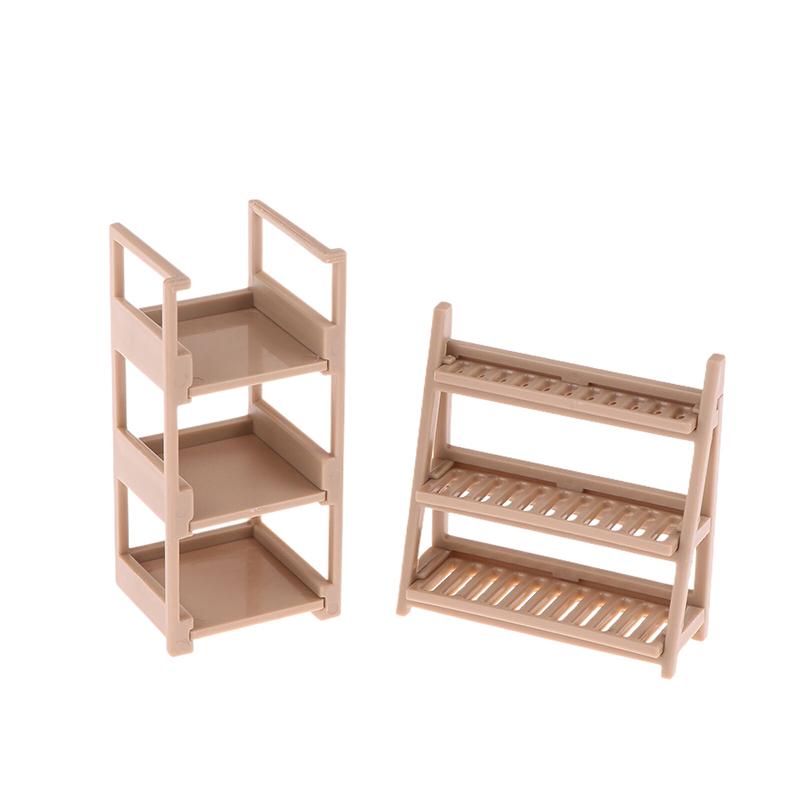 1/12 Dollhouse Shoe Cabinet Bookshelf Floor Lamp Wall Clock Dollhouse Living Room Furniture Decoration Dolls House Accessories