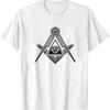 Masonic Eye & Compass T-Shirt,Soft Breathable & Fade-Resistant, Classic Fit for Daily Casual Wear