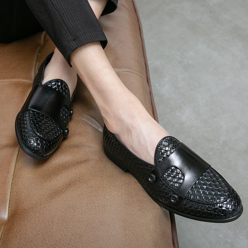 Men Loafers Street Style Brown Monks Formal Business Wedding Dress Prom Blazers Tuxedo Party Shoes Plus Size