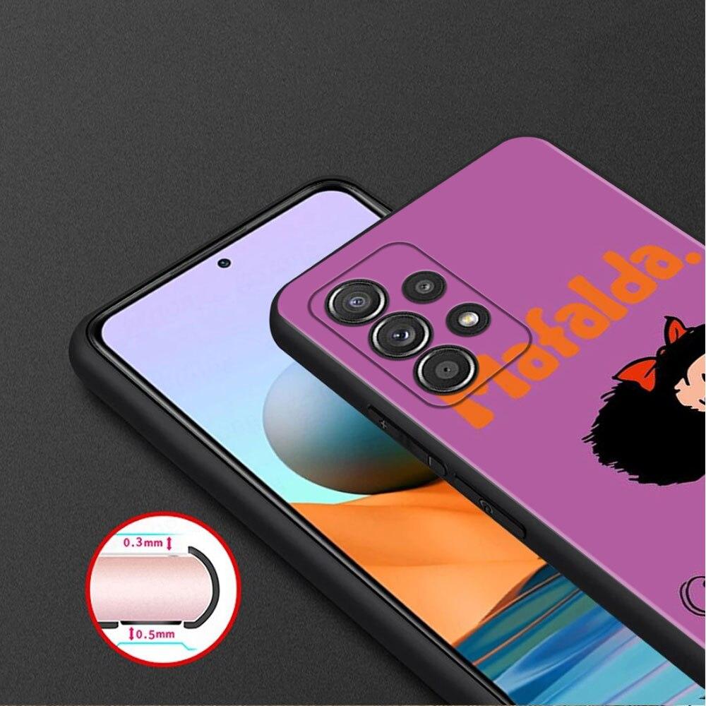 Phone Coque Mafalda Girl For Samsung Galaxy A51 A71 A31 A41 A72 A52 A12 A21s A02s A32 4G A33 A22 A53 A52s 5G A13 A23 Cover