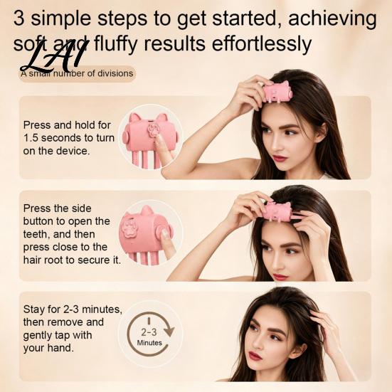 Hair Styling Accessories 2Pcs Heated Volume Clip for Roots Rechargeable Volumizing Tool Fine Salon Quality Flat Hair Cordless Root Lifter Comb with