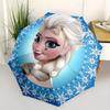 Elsa,Frozen Automatic Opening and Closing Fashion Umbrella - 8-rib Folding Design, Lightweight and Portable, Suitable for Daily Business Use