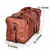 Real Leather Goat Hide 24" New Luggage Duffle Travel Weekend Gym Sport Men's Bag