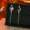 Asymmetrical Star and Moon Earrings - Elegant Luxury Design, High-End Studs with Exquisite, Generous Style