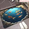 Vibrant Koi Fish Rocks Non-Slip Door Mat Floor Mat Indoor Outdoor Mat for Bathroom Living Room Camping Yoga Artistic Fish Deco