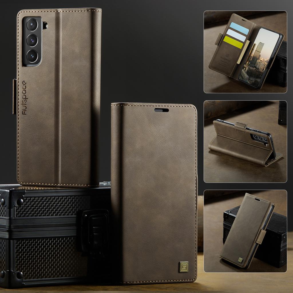 For Samsung Galaxy S21 Series.for Samsung S21, S21+, S21 FE, S21 Ultra Wallet Case with Card Slots & Kickstand, 360° Protection Leather Case