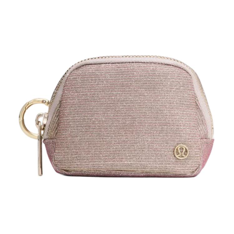 

Lululemon Everywhere D Ring Metal Accessory Mini Wallet Women Wallets Pink-Champagne Muses Gold LU9CWUS-074868 Pink Champagne & Muse & Gold