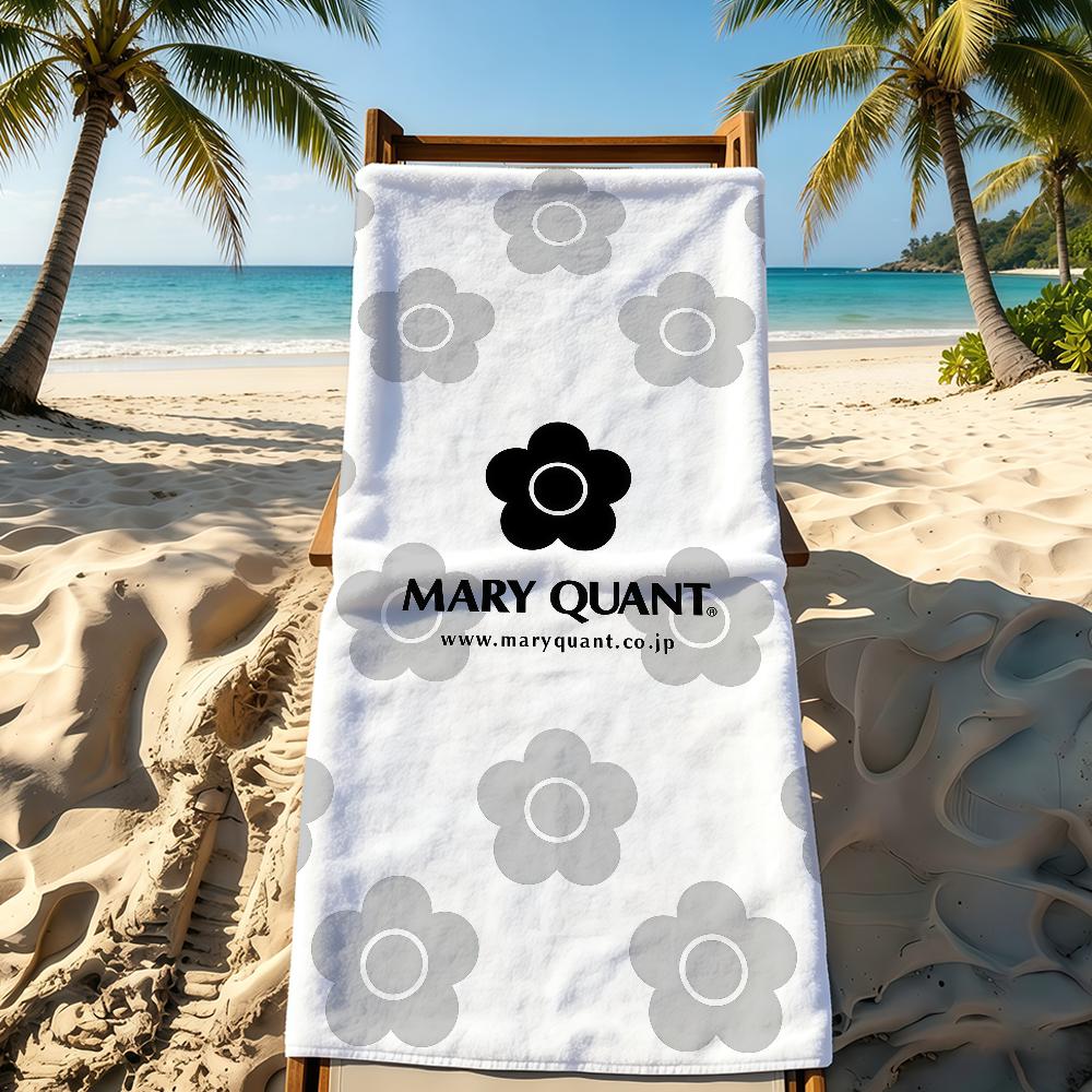 M-Mary Q-Quant Fashion Logo Towel For Outdoor Camping Beach Towel Super Absorbent Quick-Drying Summer Towel