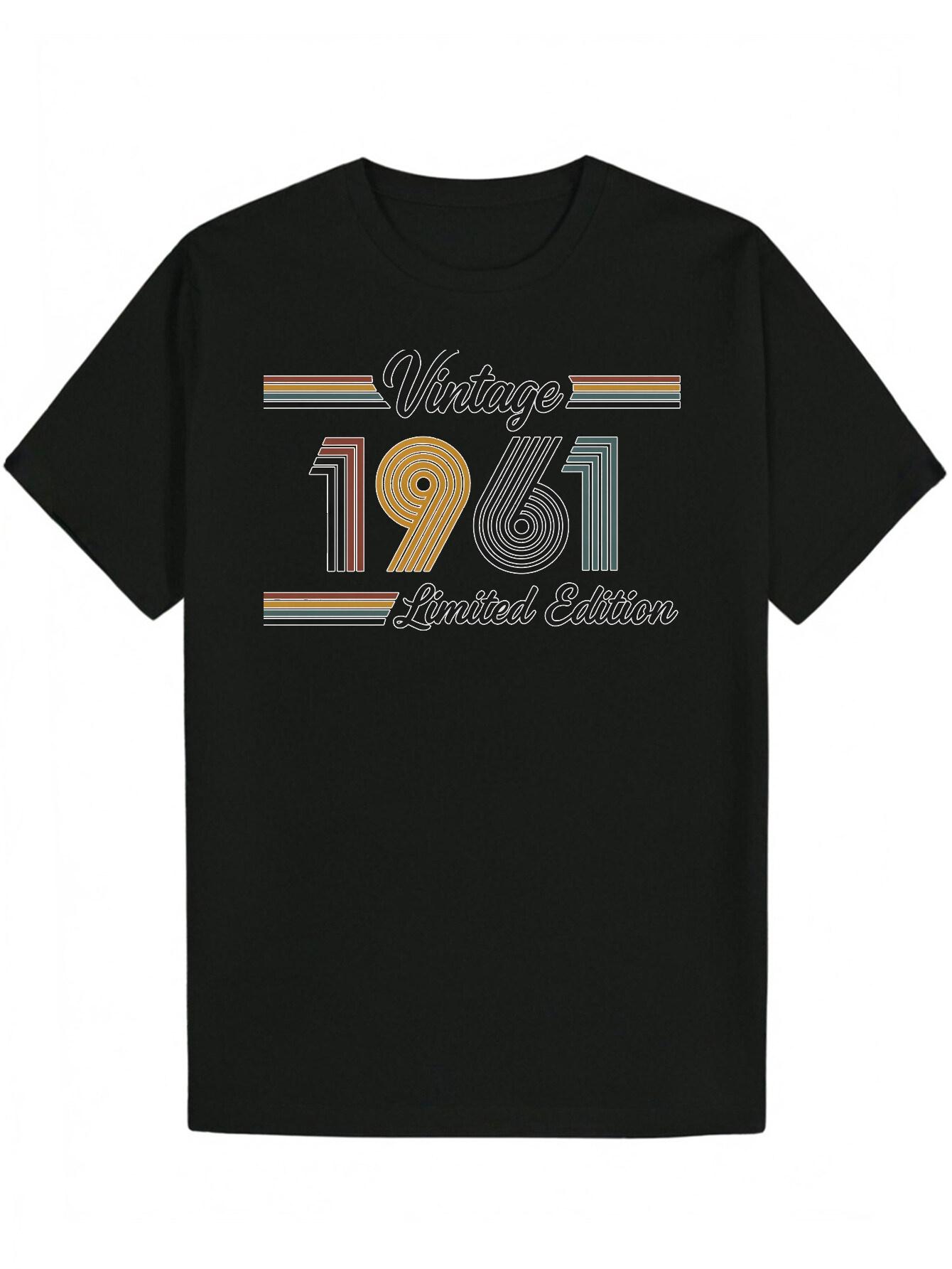 Vintage 1961 Limited Edition Graphic T-shirt - Casual Crew Neck XXXL