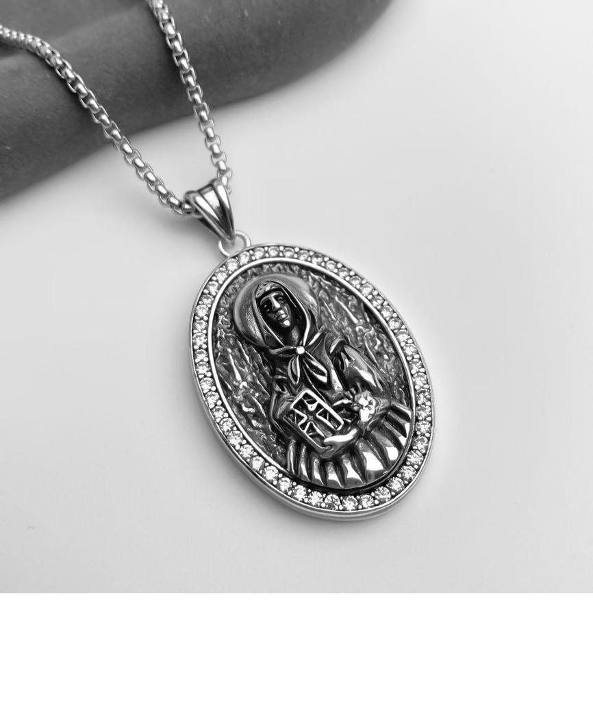 Cross-Border TK Shein Pendant: Punk Hip-Hop Gothic Dark Style Heavy Industry Necklace
