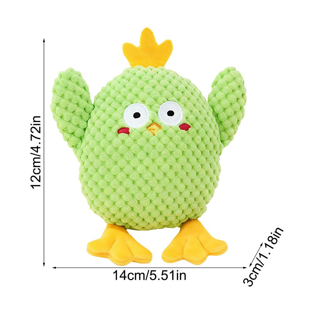 

Puppy Chewing Toy Tooth Cleaning Animals Companion Dog Chewing Plush Chicken Doll for Small Medium Throwing Tossing Living Room зелений