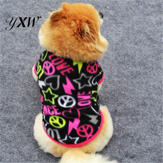 Mascota Perro Cachorro Invierno Suave Cálido Corazón Estampado de Estrella Ropa Abrigo Disfraz Vestimenta