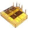Ramadan Tray Eid Mubarak Serving Tray Hollow Palace Acrylic Mirror Tray Fruit Plate Tableware Dessert Platters DIY Display Holder Ramadan Decor
