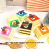 Simulated Cake Model Fridge Magnet: Soft PU Fake Cream with Fruit Display
