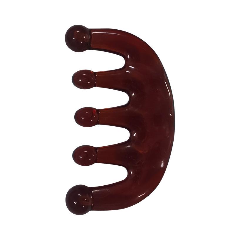 Big Five-tooth Massage Comb, Semi-round Head Treatment Comb, Meridian Comb, Five-claw Massager, Head Scraping, Tendon Reliever, Meridian Pull Rod
