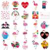 50pcs Flamingo Waterproof Cartoon Stickers for Suitcases, Scooters, Computers, and Tablets