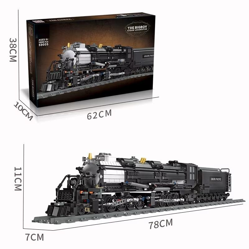 Hochwertiger Bigboy Hochwertiger Dampf Hochwertiger Zug Hochwertige Montage Hochwertiger Bau Hochwertige Bausteine Hochwertig Nr. 59005 NO.59005 black