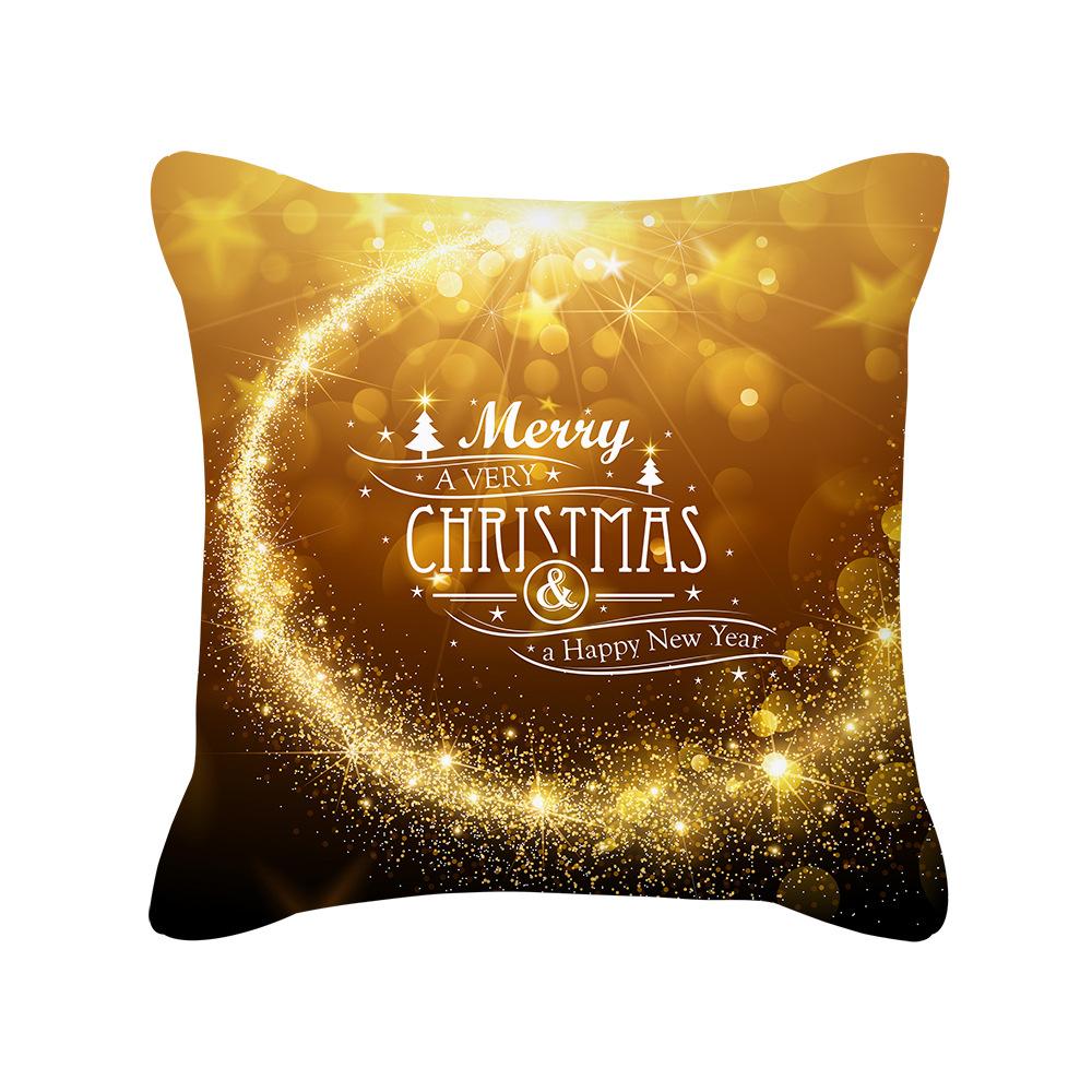 New Nordic Christmas Golden Sofa Pillow Cover Bedside Cushion Cover