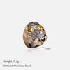 Europe and the United States hot-selling 18k gold electroplating exaggerated skull, stainless steel ring ring