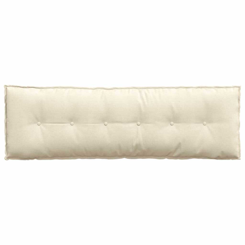 Back Cushion Cream 160 x 50 cm Cord Fabric