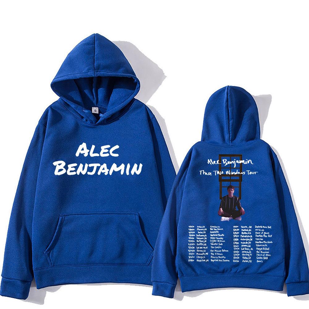 Alec Benjamin Hoodie for Autumn/Winter Gothic Fleece Sweatshirt Graphic Printing Grunge Hooded Clothing Moletom Retro Pullovers
