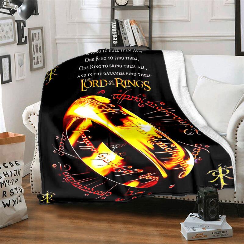 1pc One Ring to rule them all. Cartoon Blanket,Portable Throw for Travel & Camping, All Season Cozy Blanket,Ideal Gift