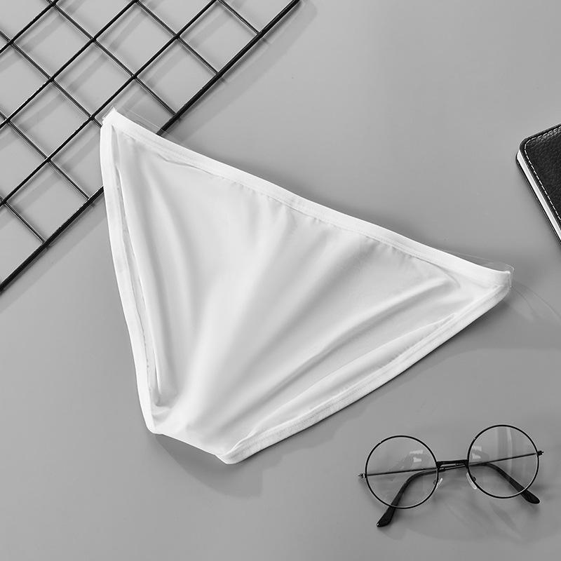 Men's Sheer Ice Silk Low-Waist Briefs - Summer Breathable Sporty Underwear