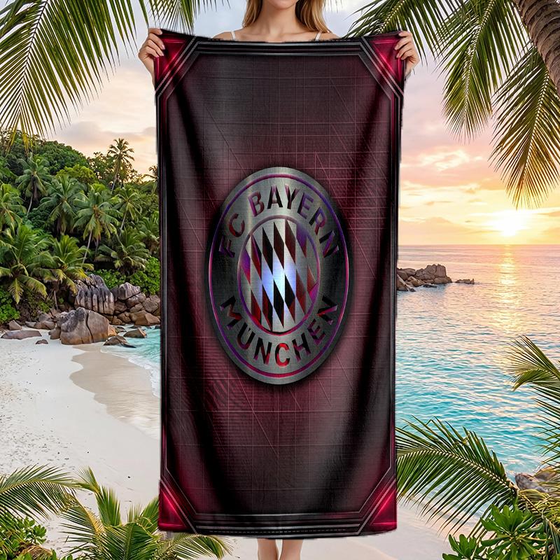 Bayern Munich Print Quick Dry Beach Towel Microfiber Absorbent Portable Travel Swimming Towel