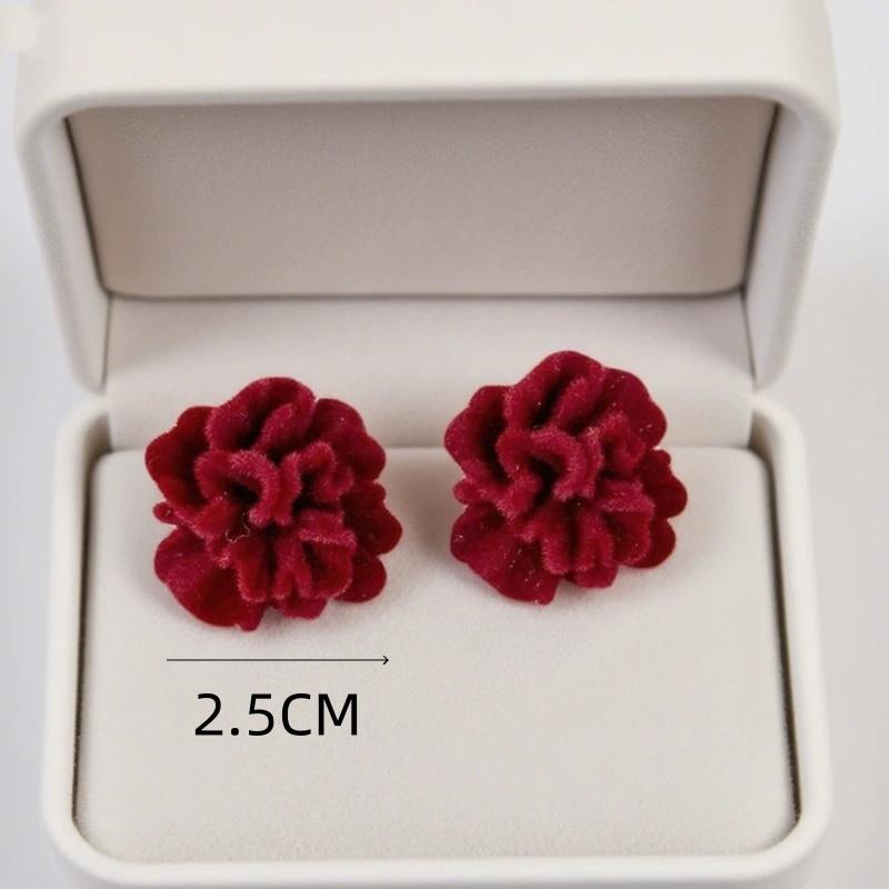 Big White Camellia Flower Stud Earring Female Simple Exaggerated Resin Ear Jewelry Wedding Best Friend Christmas Gift