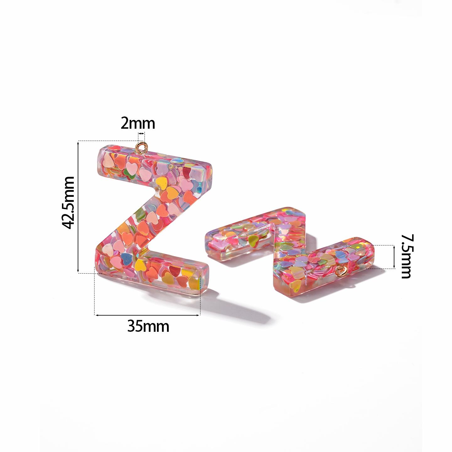 

1pc Resin Letter Pendant Pink 26 Alphabet Charms for DIY Keychain Phone Chain Jewelry Making Accessories