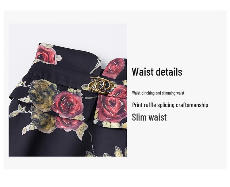 2025 Spring Fashion Slim Fit Long-Sleeve Shirt & Midi Skirt Set