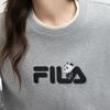 Fila Heritage Panda Embroidery Trendy Fashion Casual Versatile Crewneck Pullover Sweatshirt Women Sweatshirt Cartier-Gray F51W538201FMG