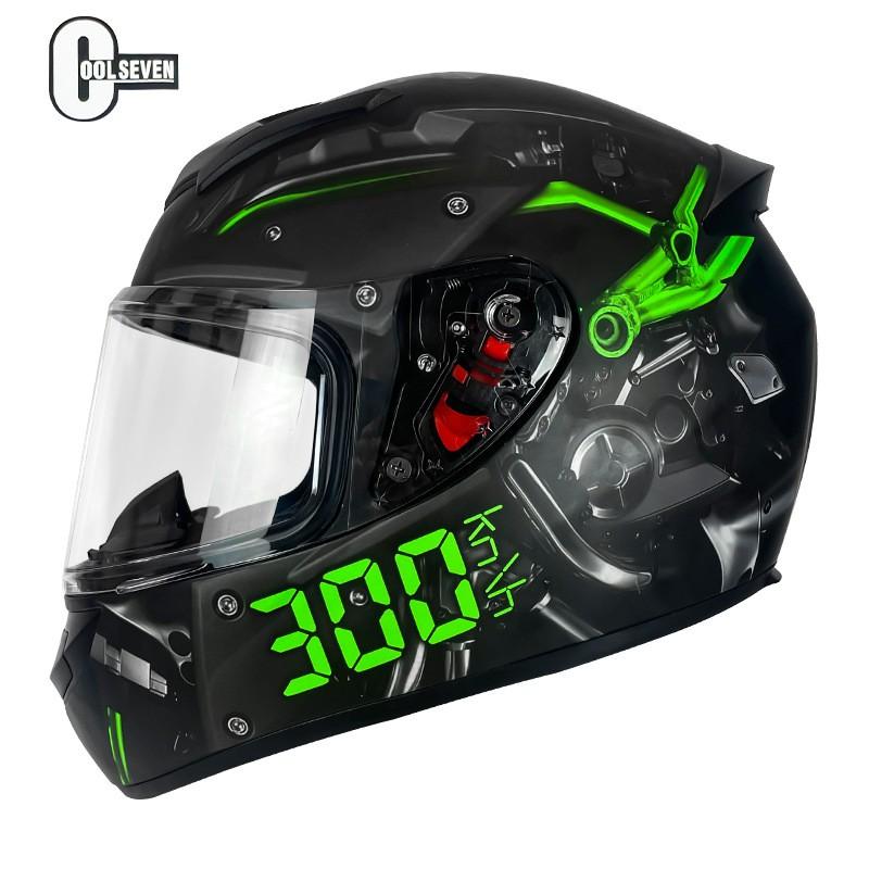 Certified Full Face Motorcycle Helmet Scooter Electric Bike Riders ABS Material DOT ECE Compatible